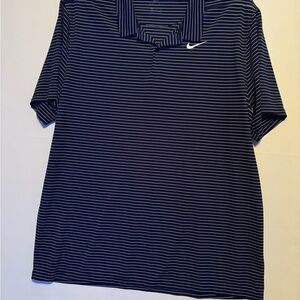 Nike Men's Dark Blue Striped Polo